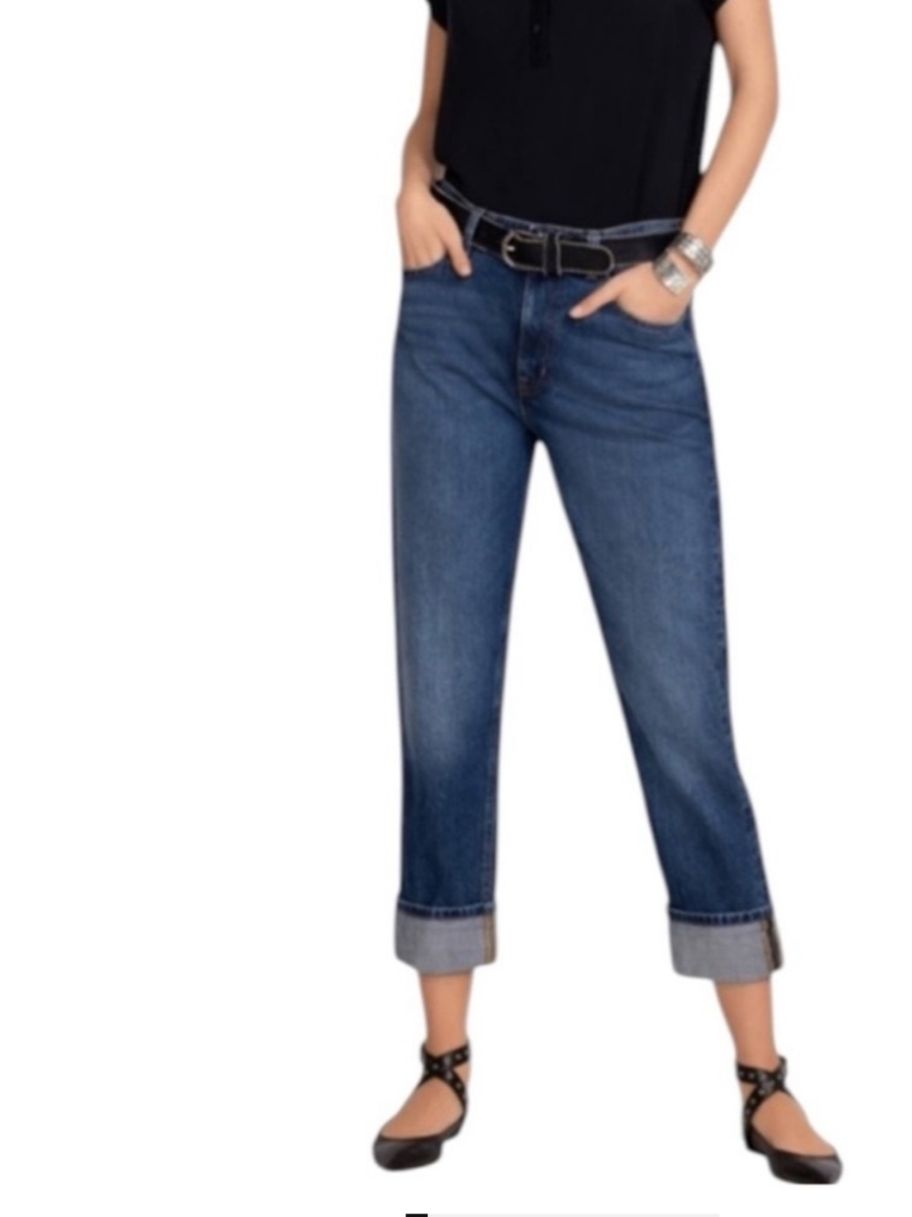 Johnny Was Women's Dark Blue Straight Jeans